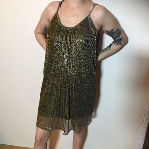 Silver/Gold Cocktail Spaghetti Strap Dress